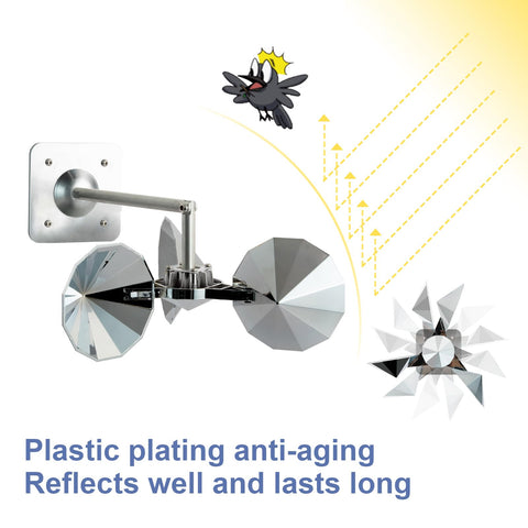 OFFO Bird Scare Device side view showing rotating mechanism for flexible installation