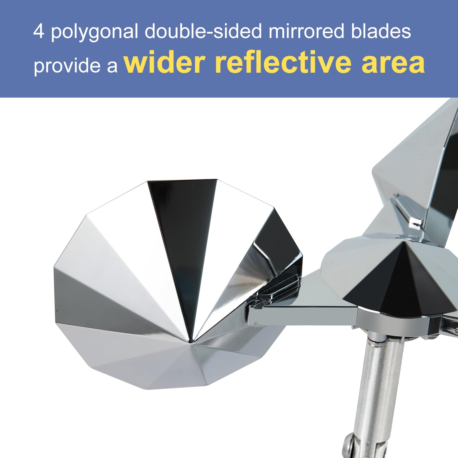 OFFO Bird Scare Device top blade increases reflective surface for broader area