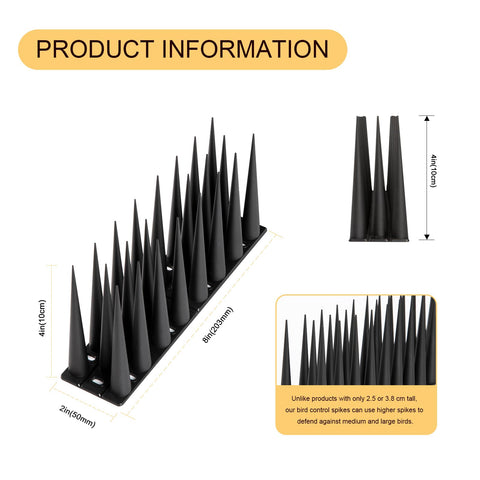 OFFO Bird Spikes balcony-ledge placement keeps balconies bird-free and tidy