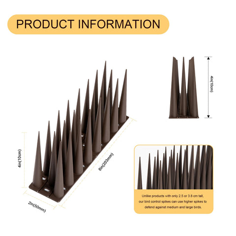 OFFO Bird Spikes bendable base easy to cut to fit irregular areas