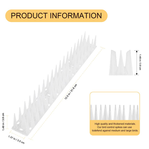 OFFO Bird Spikes durable PP material withstands harsh weather conditions.