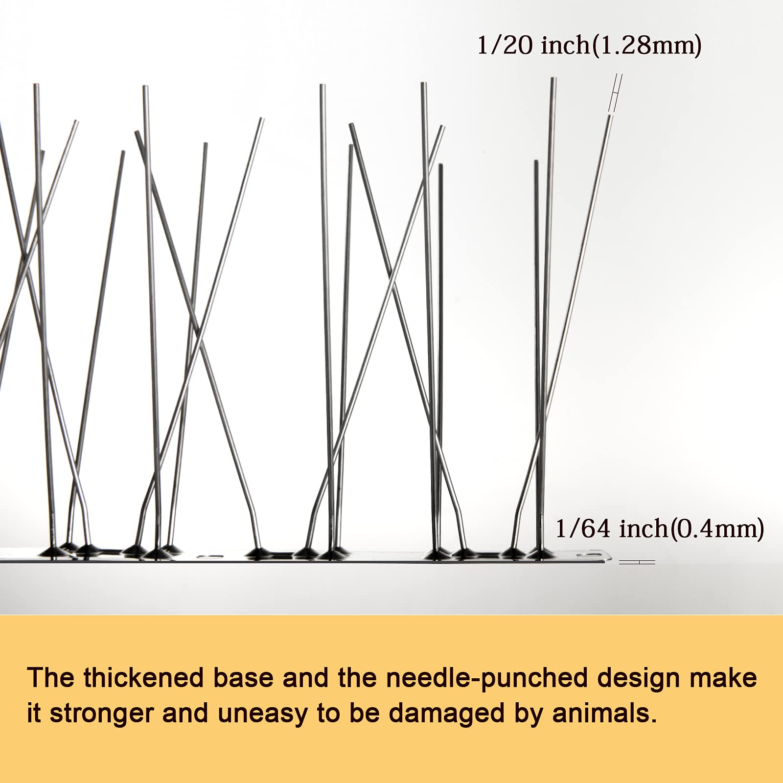 OFFO Bird Spikes durable stainless steel withstands harsh weather, long lifespan