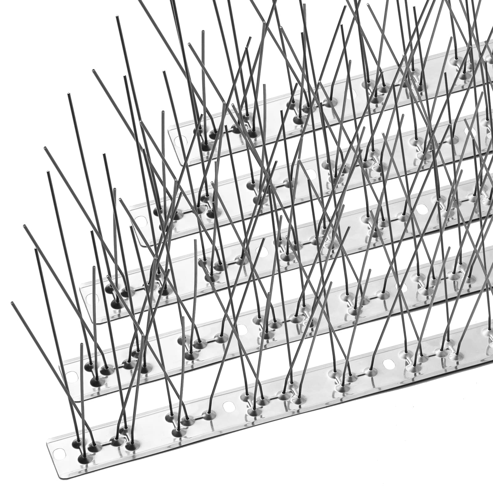 OFFO Bird Spikes with Stainless Base offer 360° coverage to deter birds.