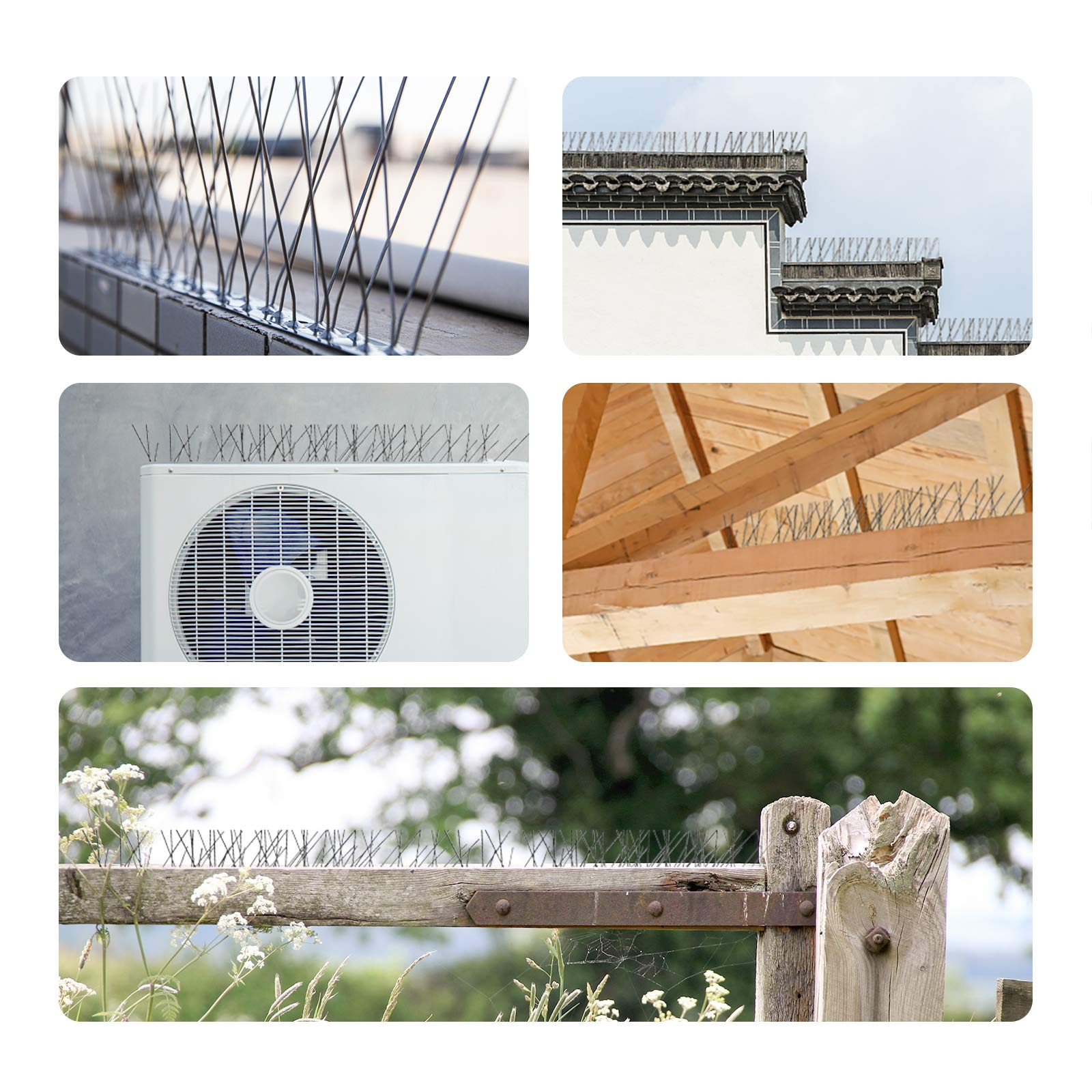 OFFO 304 stainless steel spikes endure weather for up to 15 years