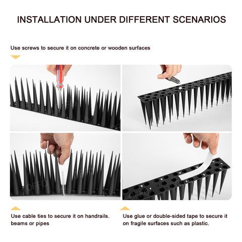 OFFO Bird Spikes weather-ready range withstands diverse conditions.