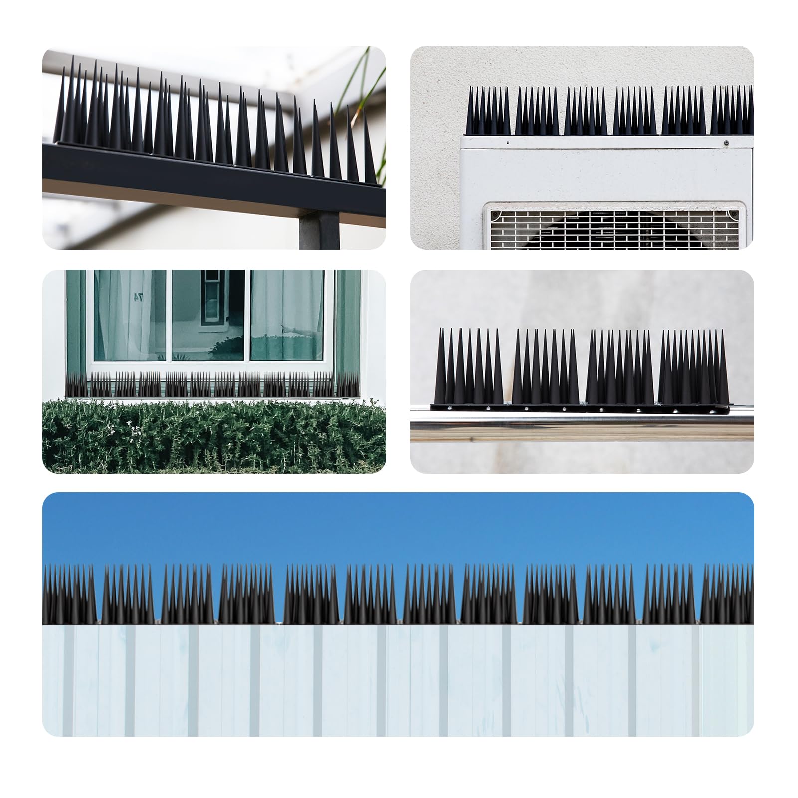 OFFO Bird Spikes weather-resistant PP construction endures winter and heat