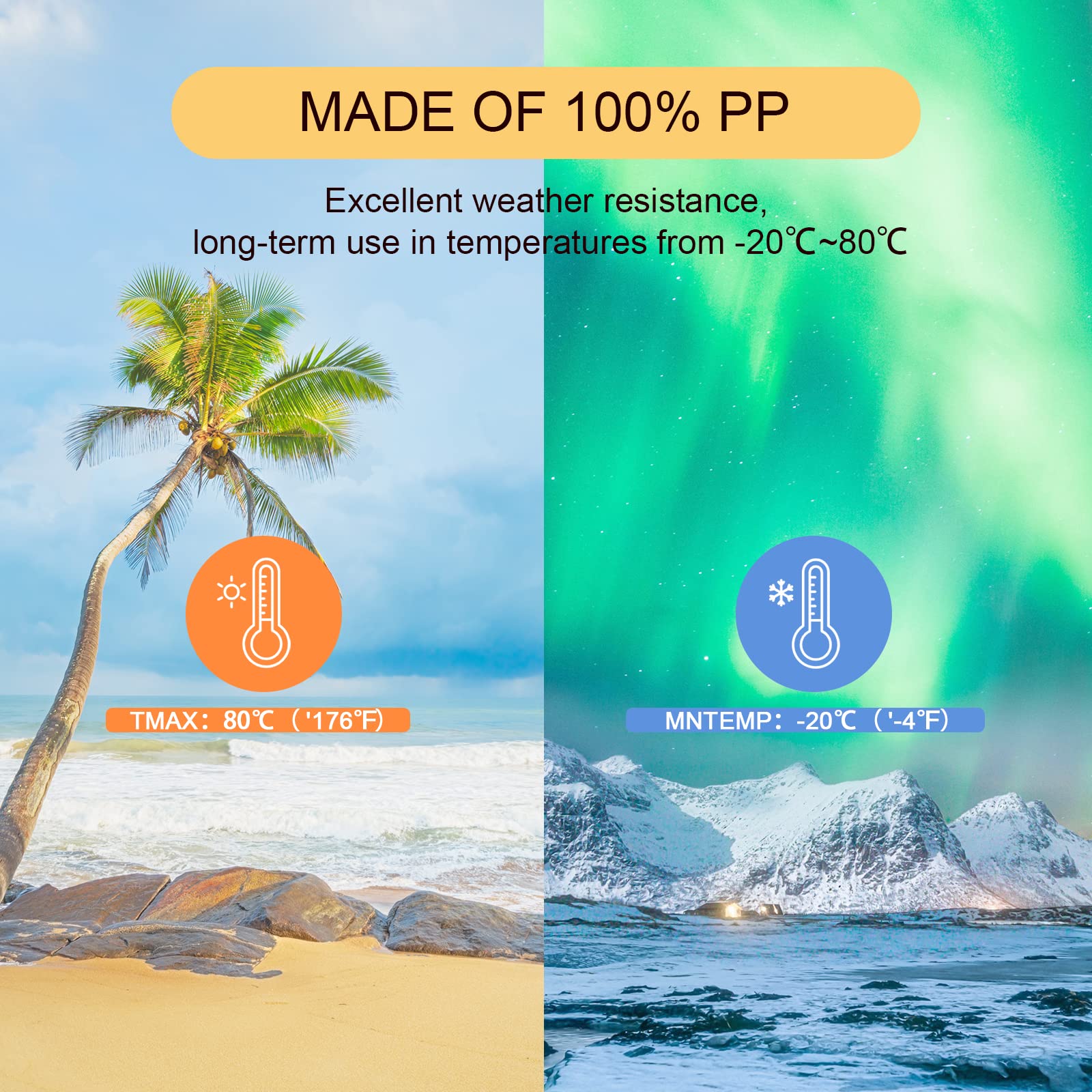 OFFO weatherproof PP spikes withstand harsh conditions without rust