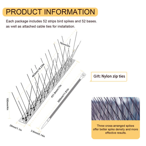 OFFO bird spikes installed on a window sill for mess-free homes.