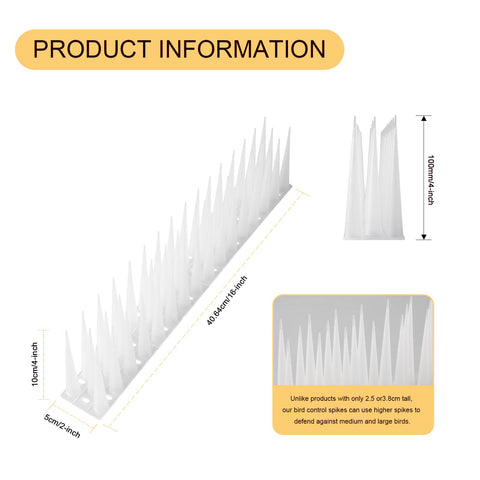 OFFO flexible-base spikes allow easy bending and cutting for custom fits