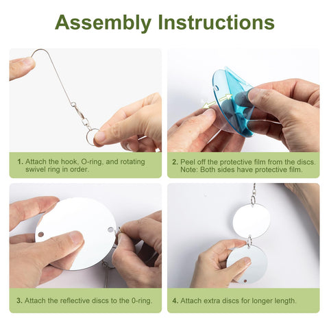 OFFO Reflective Bird Disc showing 360-degree rotation for full-area coverage