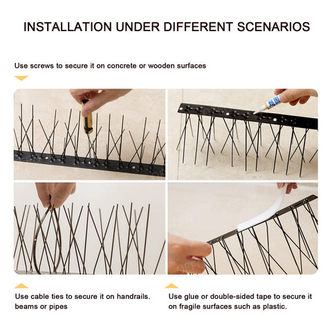 OFFO roof and gutter spikes install quickly and securely.