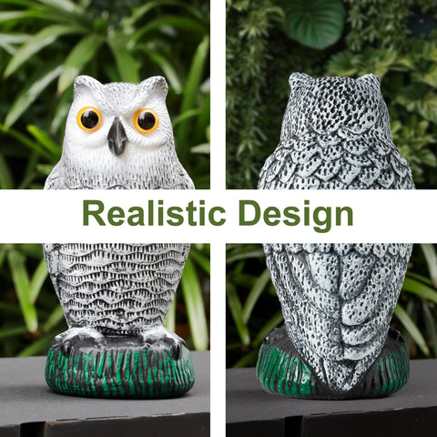 OFFO Snow Owl garden decoration with lifelike feather detail