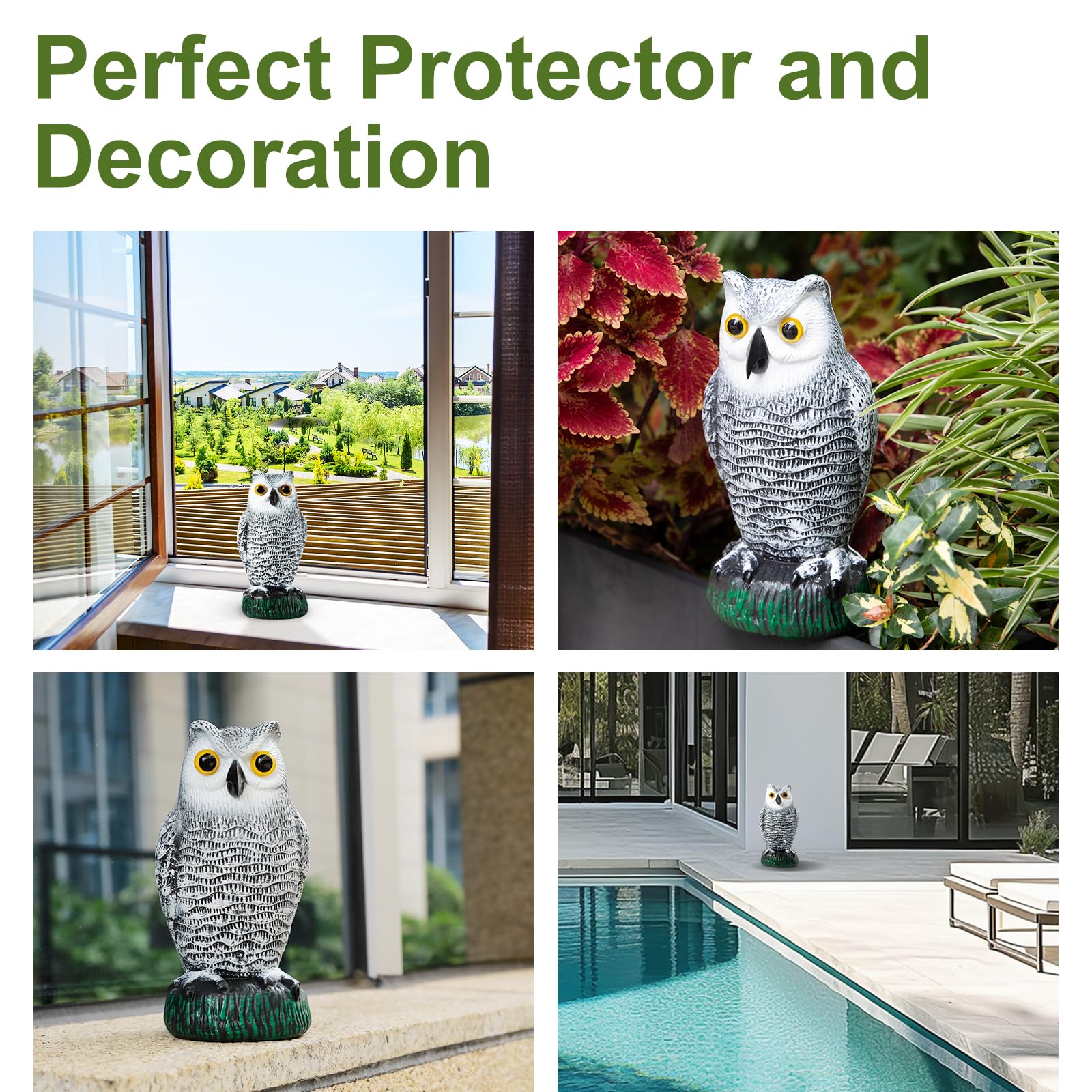 OFFO Snow Owl Halloween decor for curb appeal