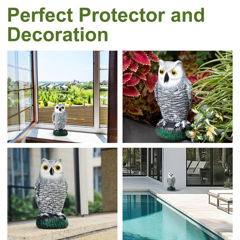 OFFO Snow Owl Halloween decor for curb appeal