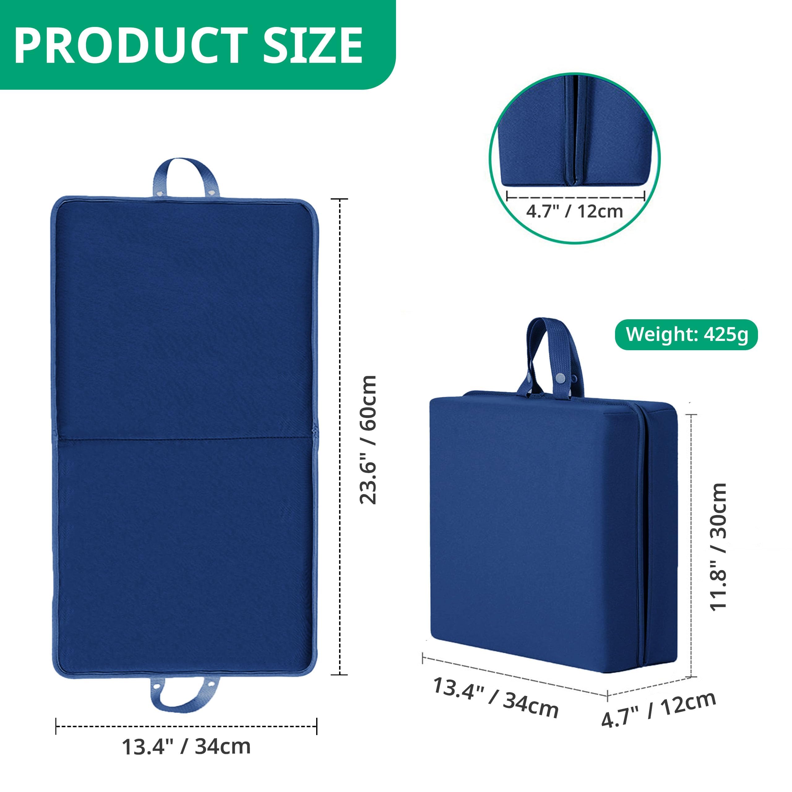 OFiSEXPT Bath Kneeler Pad blue in use for safe, comfortable bathing tasks