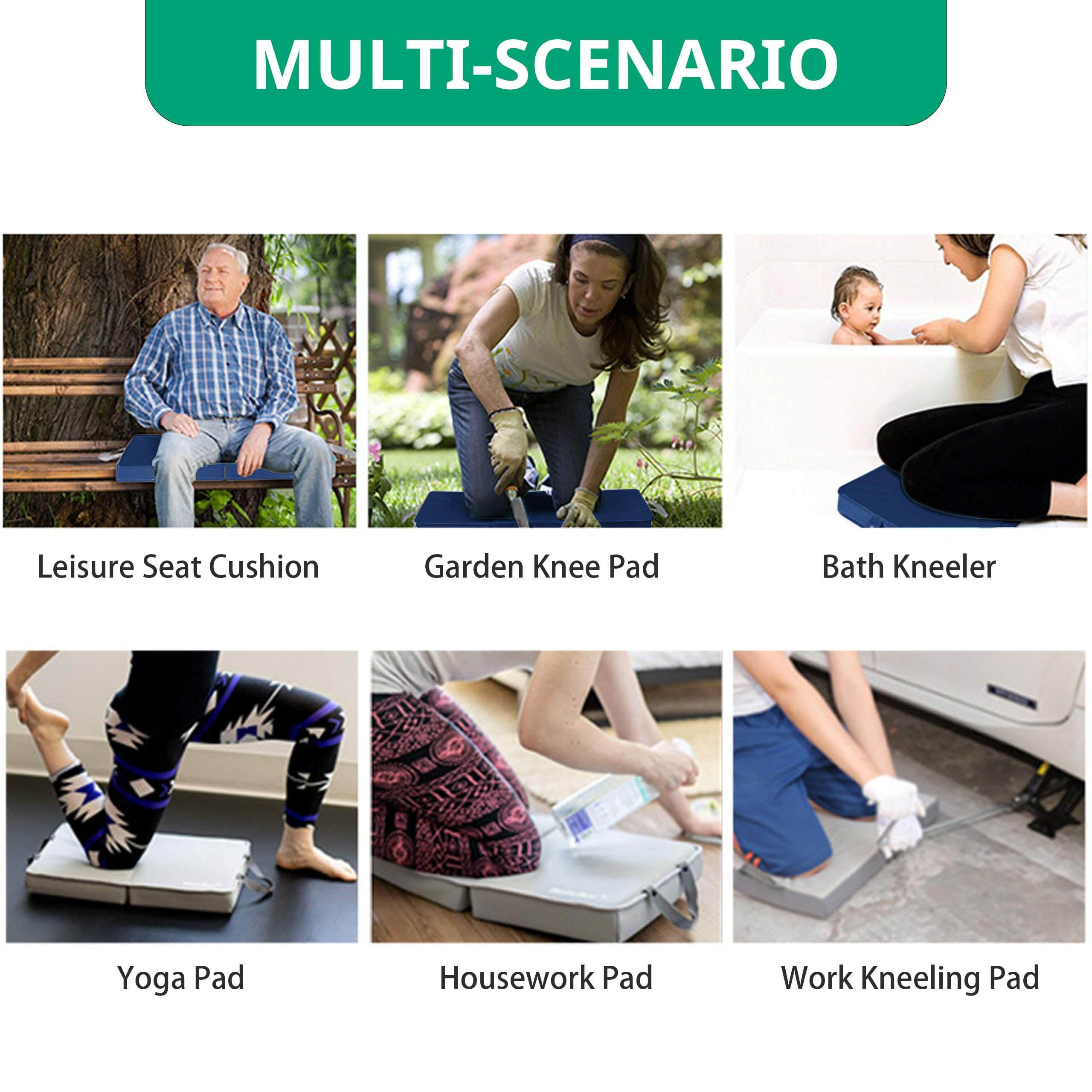 OFiSEXPT Lightweight Knee Pad blue shows portable comfort on the go