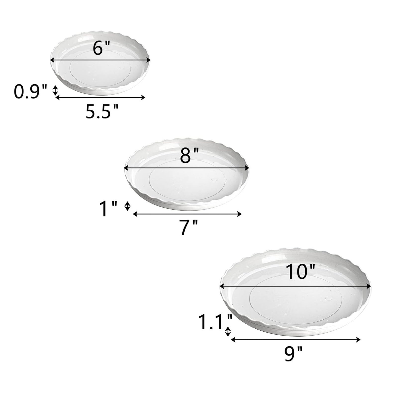 OFiSEXPT plant saucer 10in round ideal for larger planters and containment.