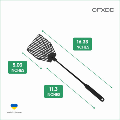 OFXDD heavy-duty rubber fly swatter, 3-pack, black for versatile pest control
