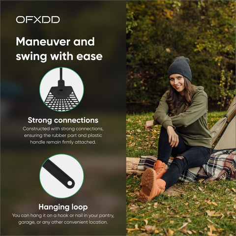OFXDD long-handled fly swatter 40 cm design for reach from a distance