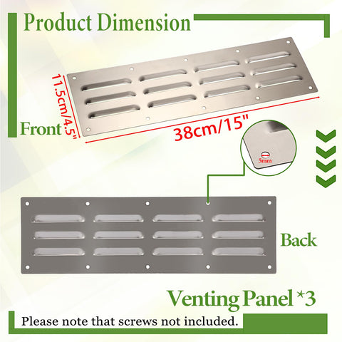 OGANAZI 3-pack vent panels ready for multiple pits or kitchens.