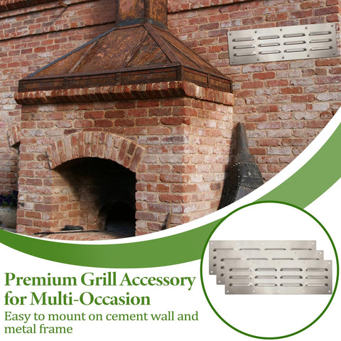 OGANAZI vent panel showing durable stainless steel construction for longevity.