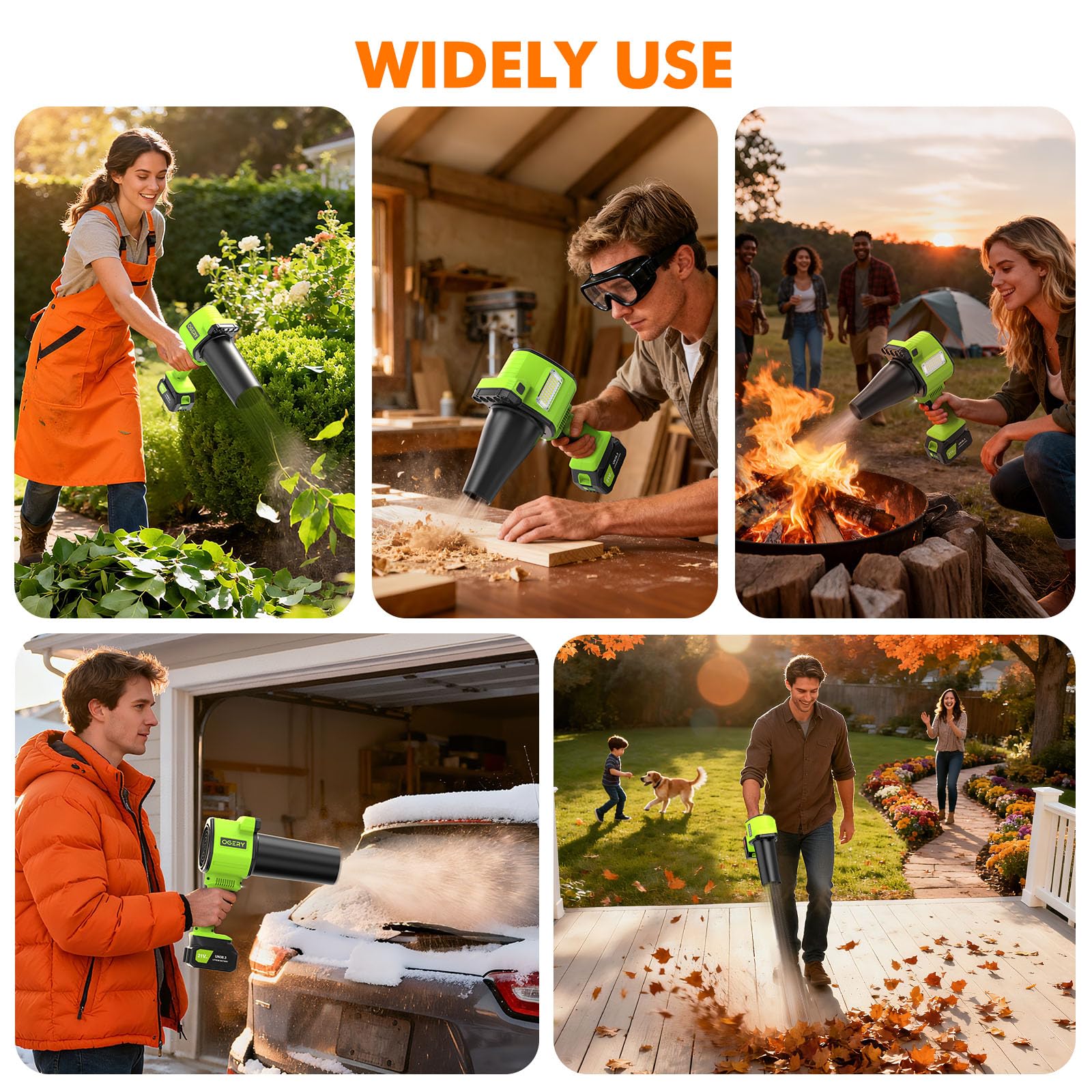 OGERY delivers up to 20-25 minutes runtime on high speed with two batteries
