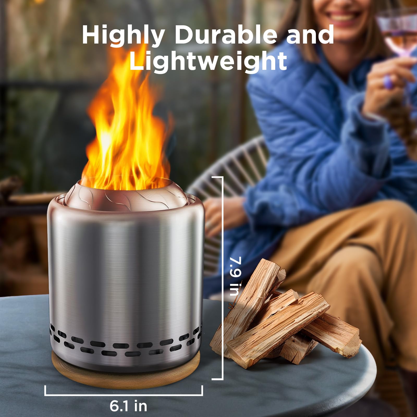 OGERY camping-ready outdoor fire pit suitable for adventures and backyard evenings.