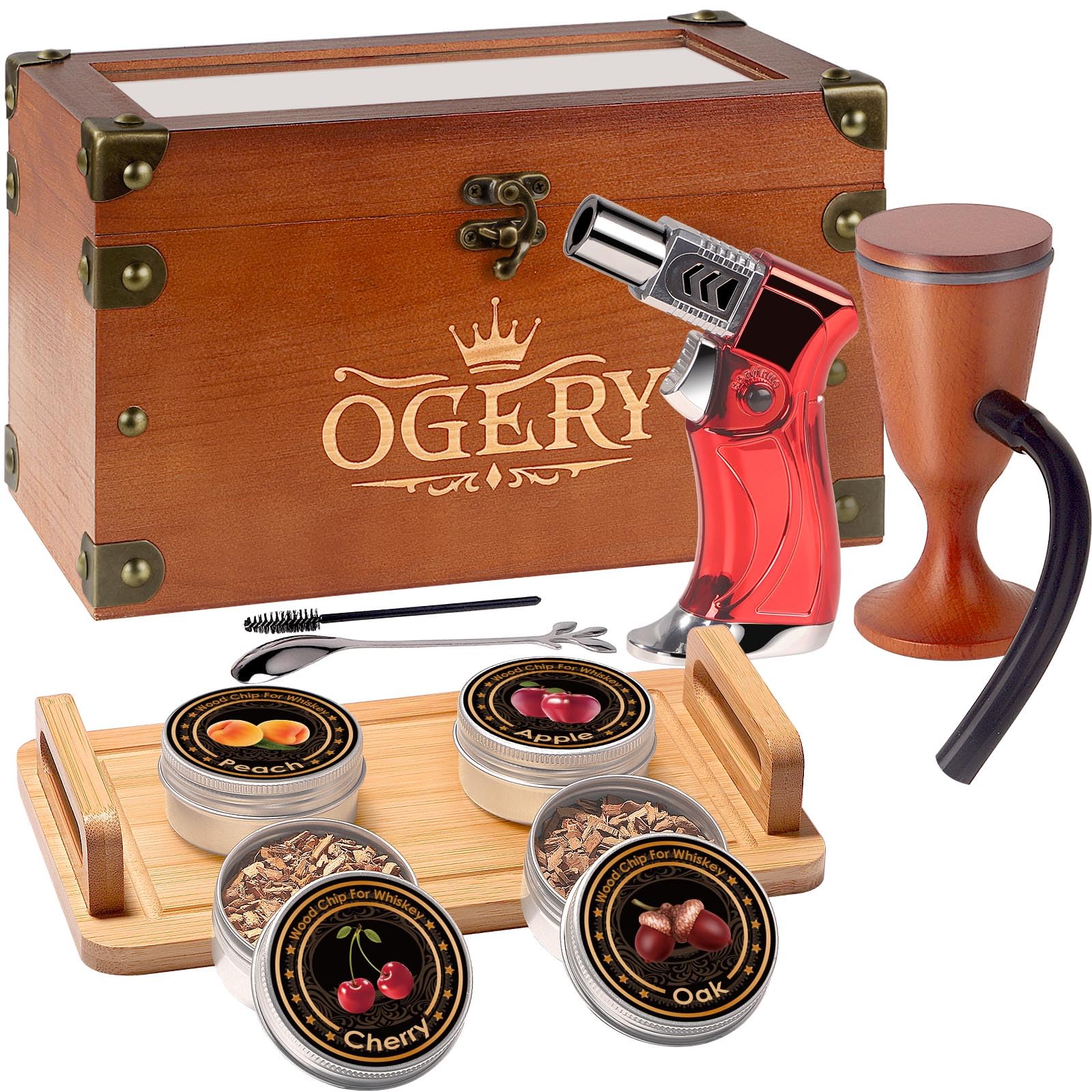 OGERY Cocktail Smoker Kit front view showing gift-ready design for entertaining.