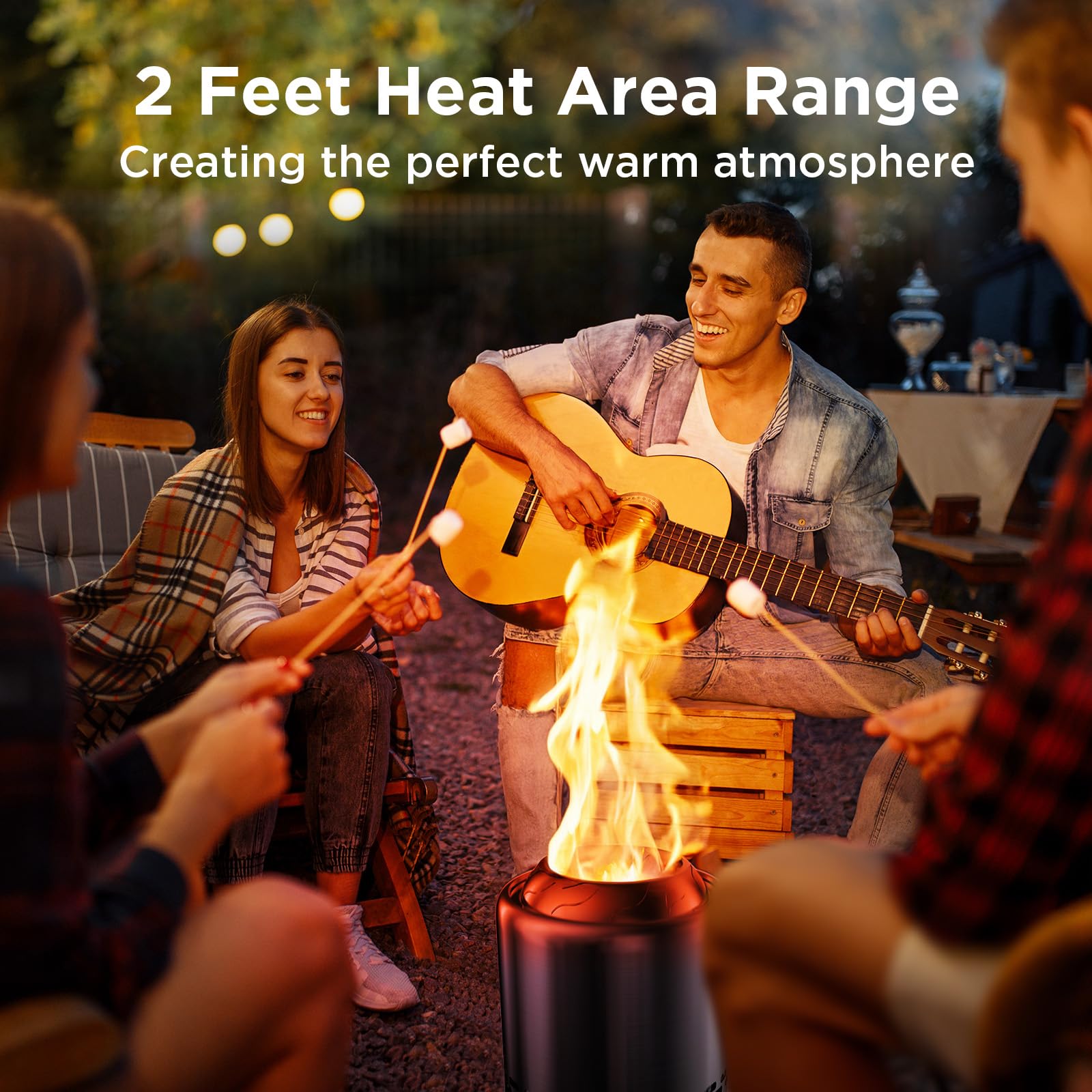 OGERY stainless steel tabletop firepit combines durability with modern style.