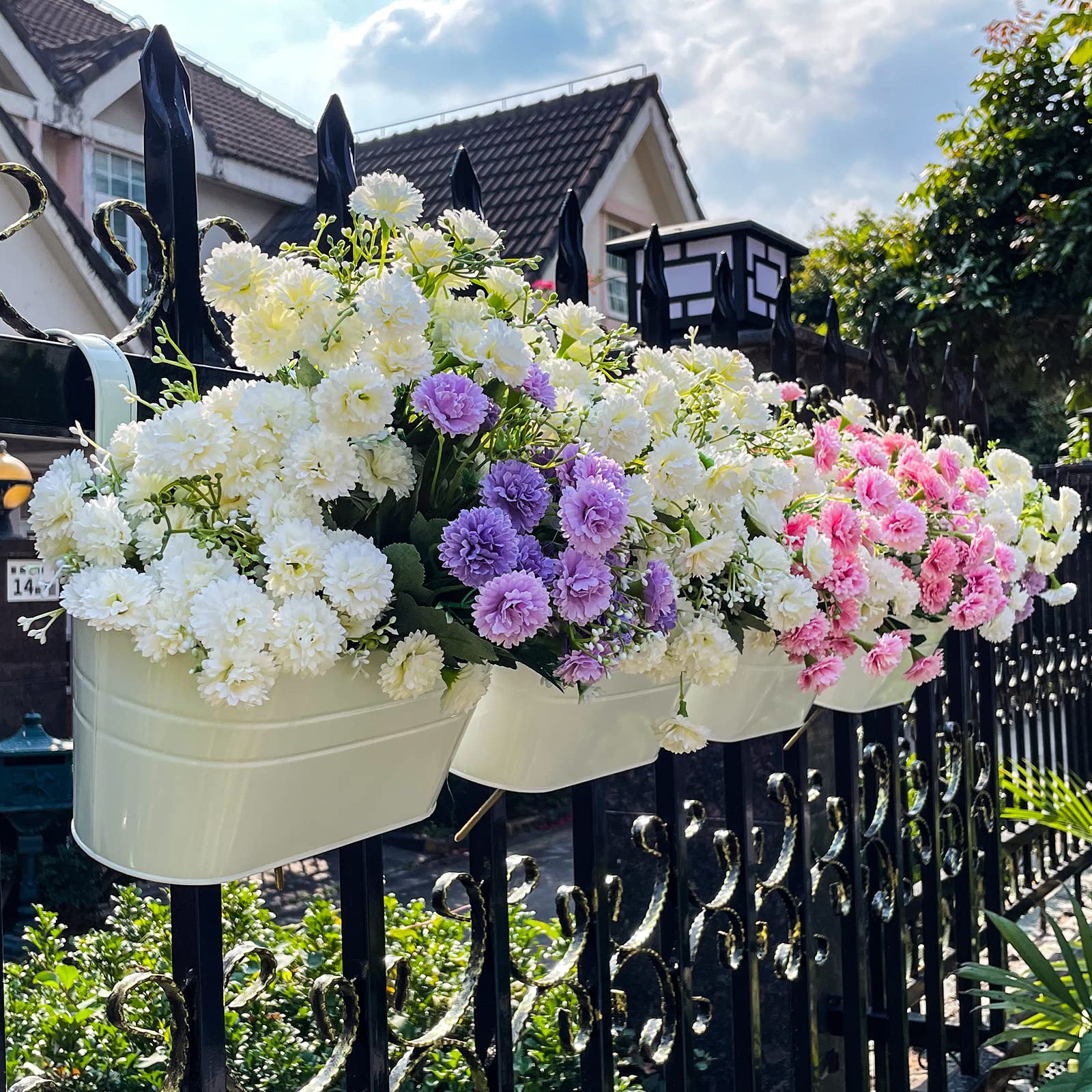 OGIMA balcony garden display showcasing blooms and foliage