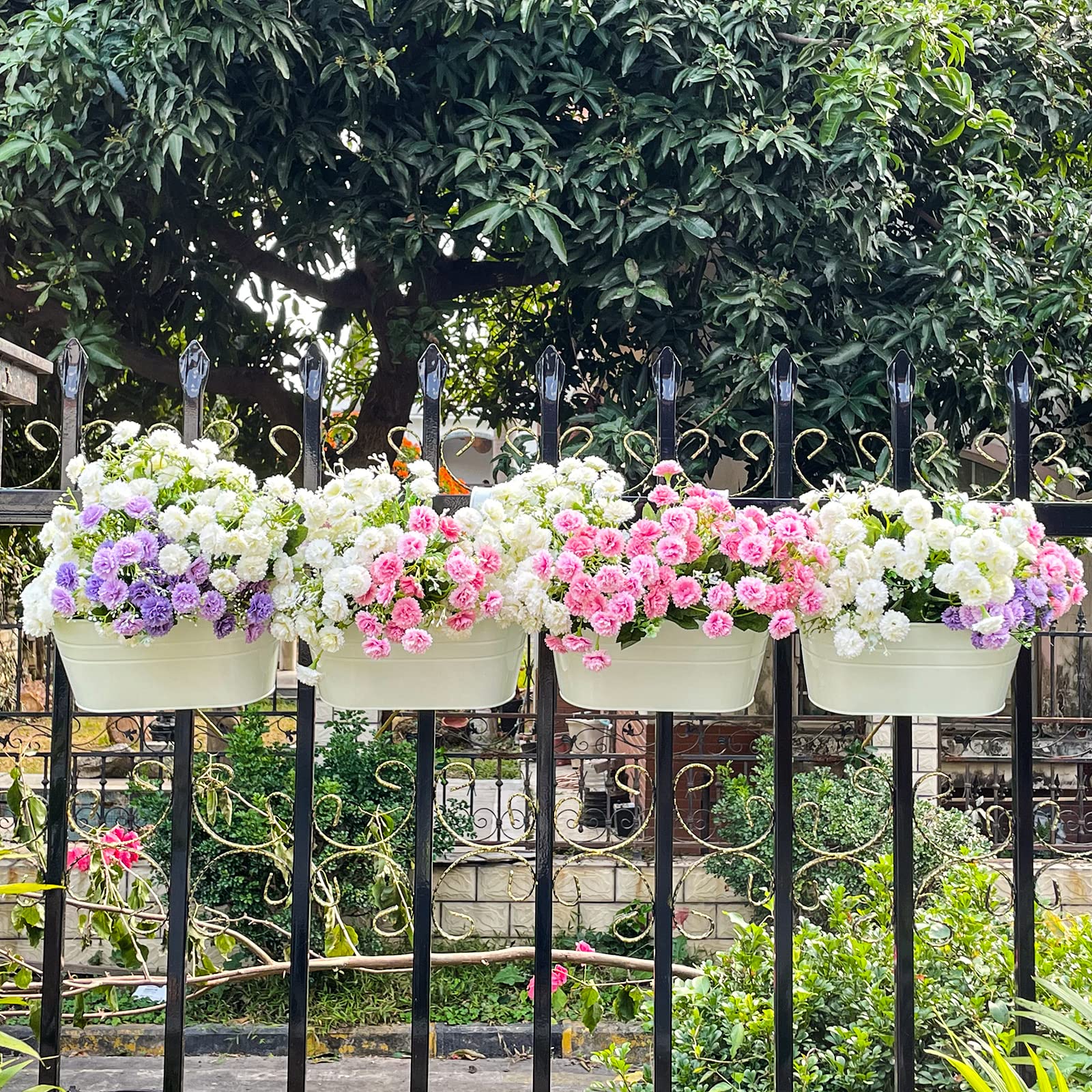 OGIMA durable metal planters withstand wind and rain