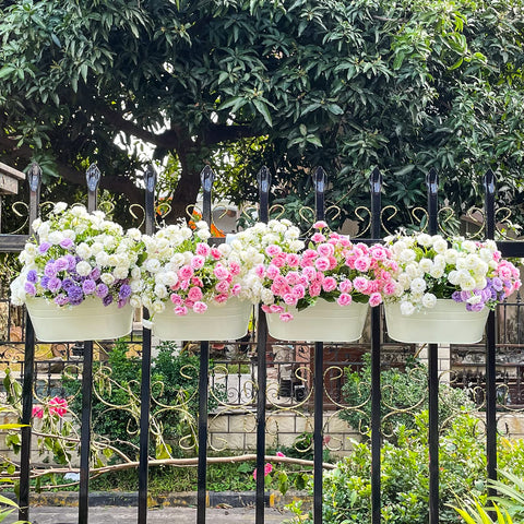 OGIMA durable metal planters withstand wind and rain