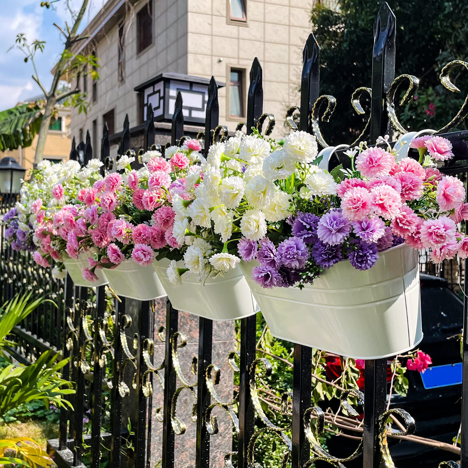 OGIMA metal bucket planters are durable and maintenance-friendly