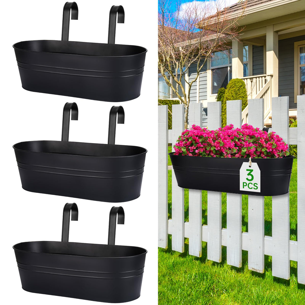 OGIMA railing planter box 16-inch offers ample growing space for balconies