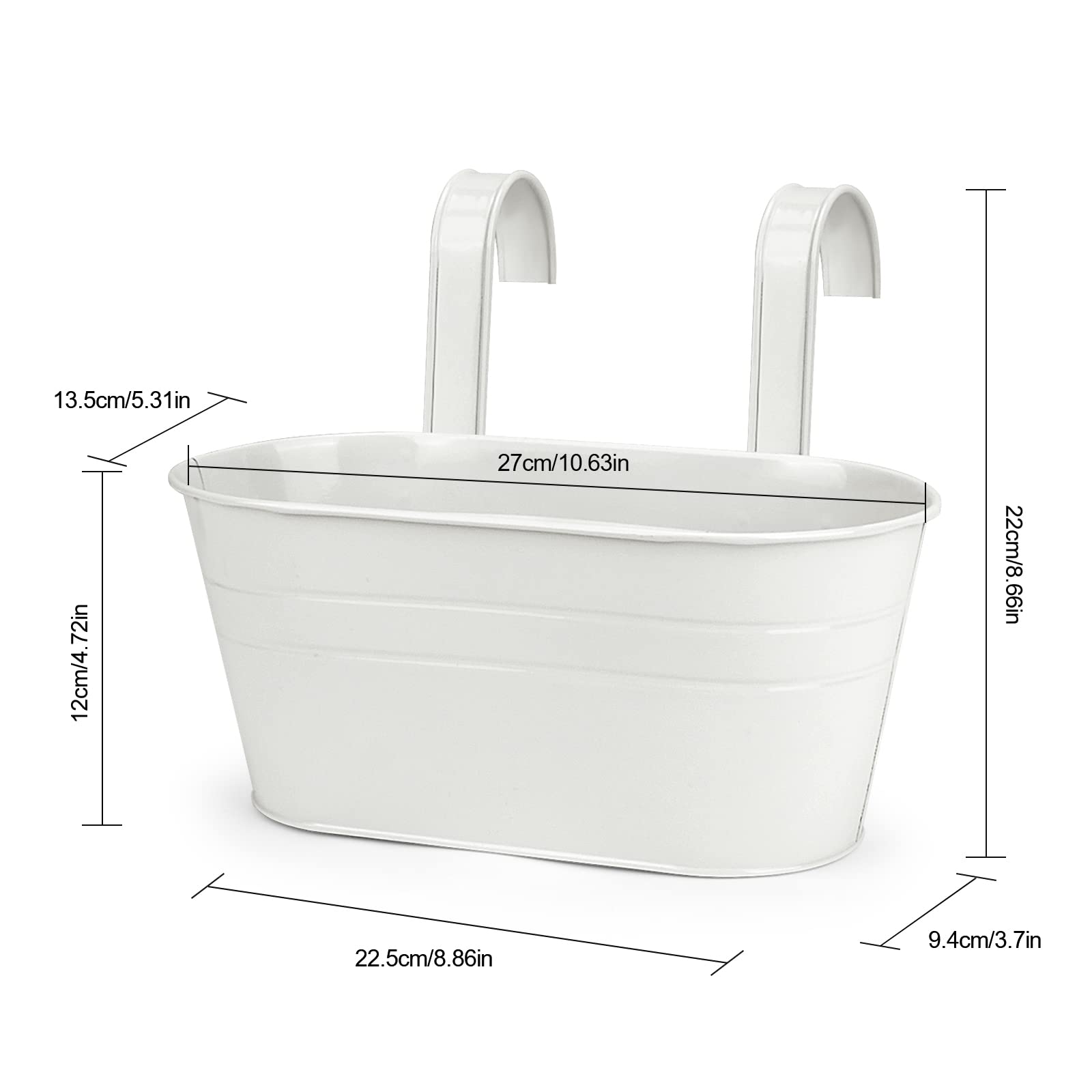 OGIMA wall planters on railing suitable for outdoor use