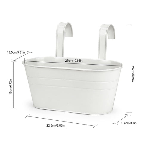 OGIMA wall planters on railing suitable for outdoor use