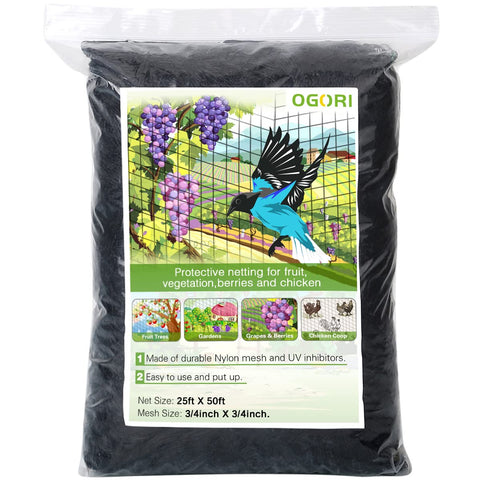 OGORI bird netting over fruit trees protects crops from birds