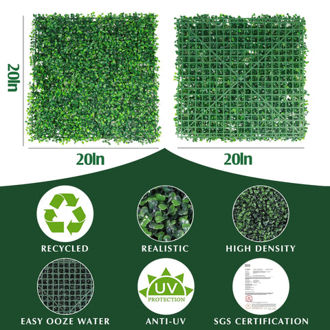 Ogrmar boxwood panel sun-proof leaves resist fading in outdoor use.