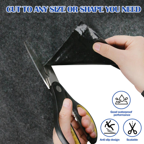 Ogrmar outdoor shed mat showing PE backing protects your floor from moisture.