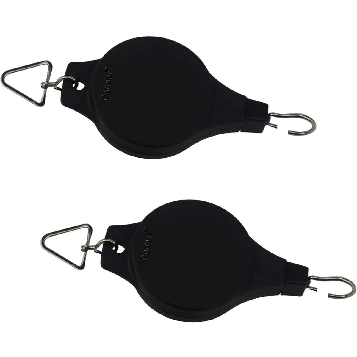 Ogrmar plant pulley hanger extended for convenient height control in the garden.