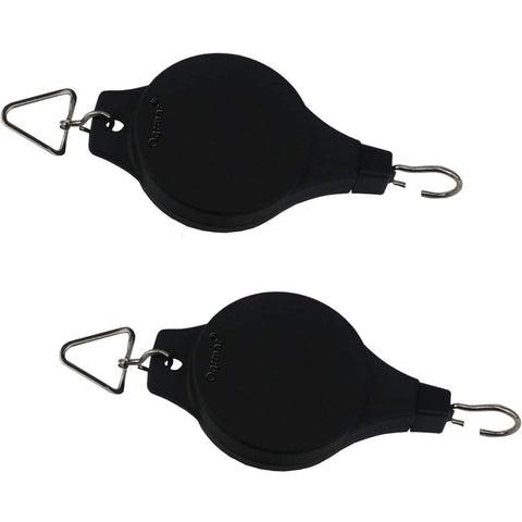 Ogrmar plant pulley hanger extended for convenient height control in the garden.
