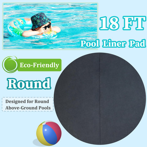 Ogrmar soft-felt fabric pool liner pad provides a stable, cushioned base