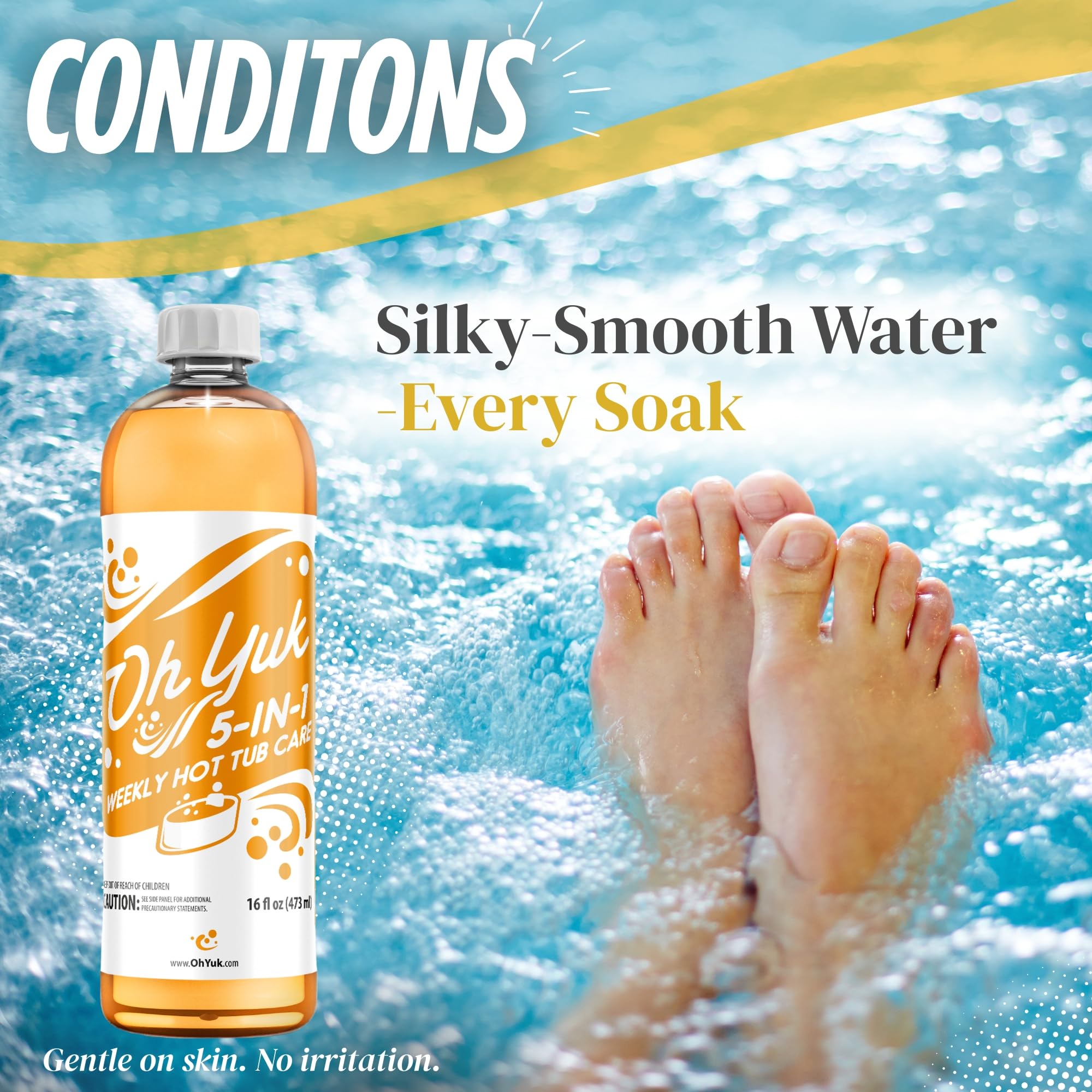 Oh Yuk water conditioner boosts feel for a smoother hot tub soak