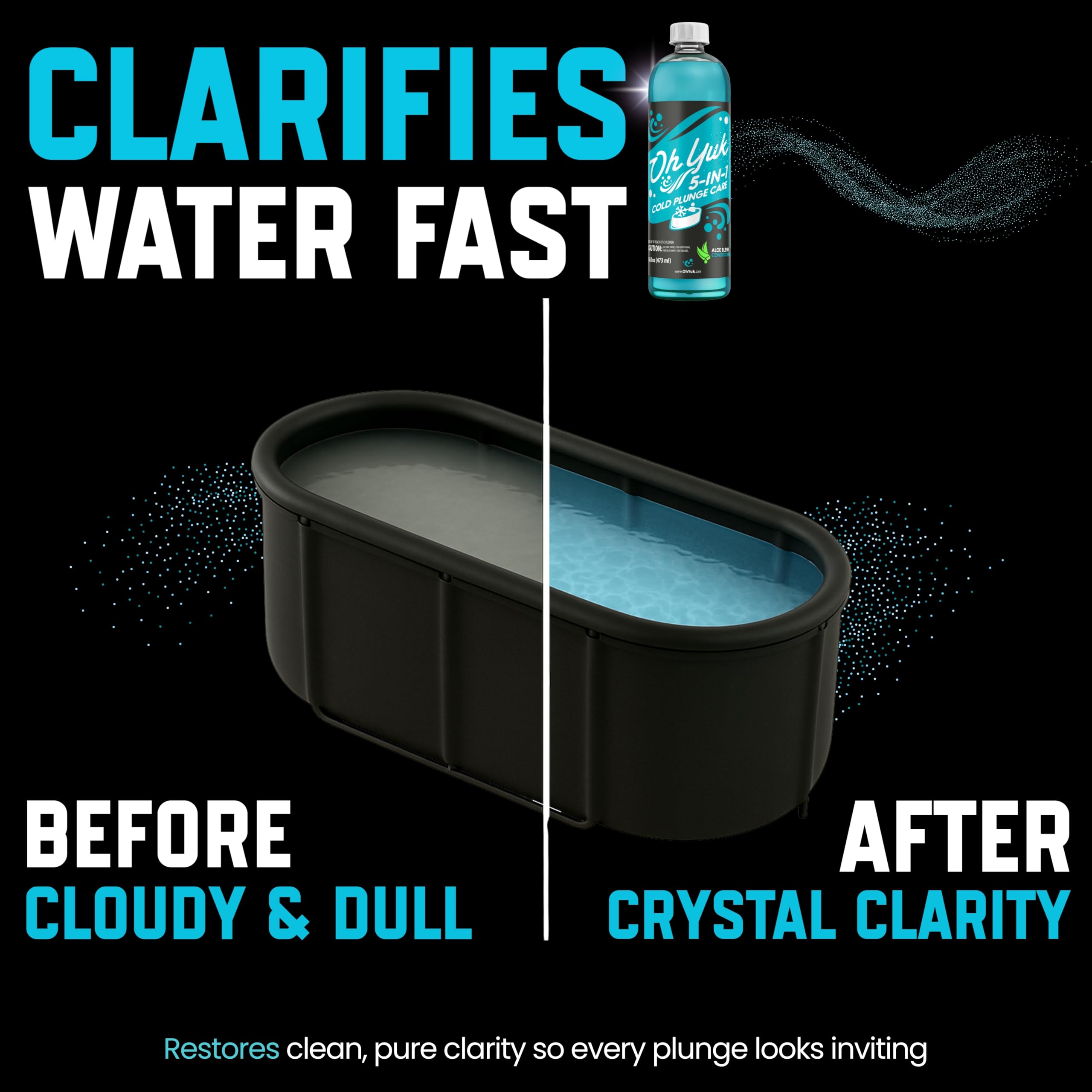Oh Yuk freshness formula deodorizes, helping maintain a crisp plunge environment.