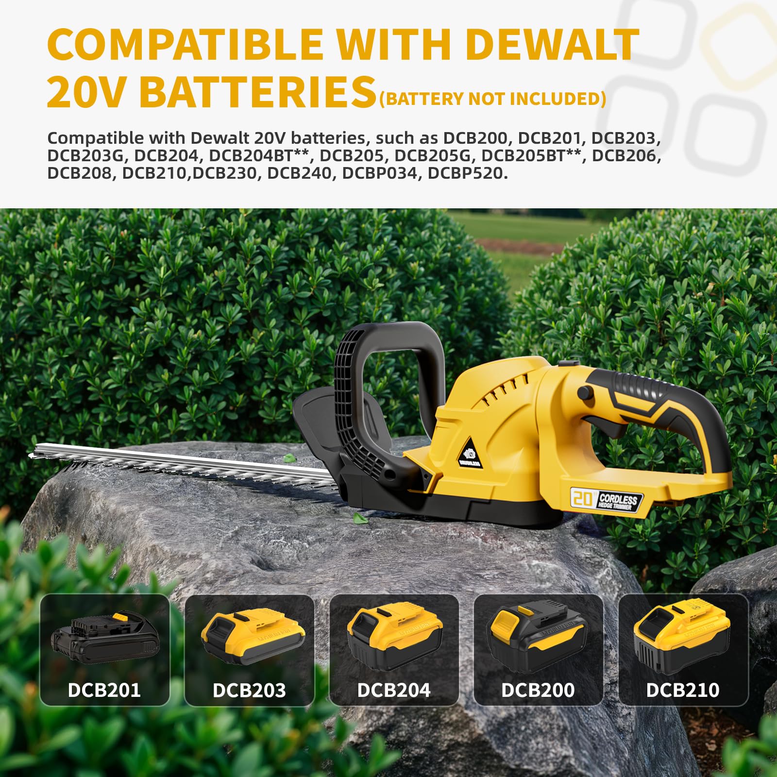 OHAISFELA hedge trimmer with rotatable handle for flexible angles.