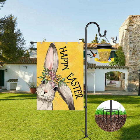 OHCISP flag stand securely fits standard 28x40 garden flags.
