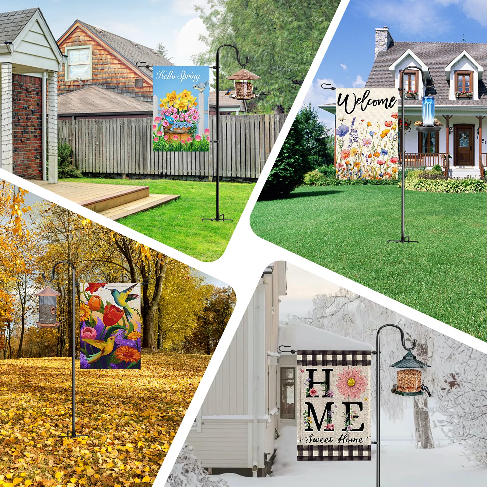 OHCISP outdoor decor flag display enhances garden or patio ambiance