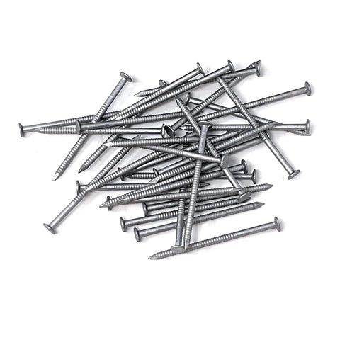 OHIY Huttig-Grip deck nails with ring shank for strong hold in soft woods.
