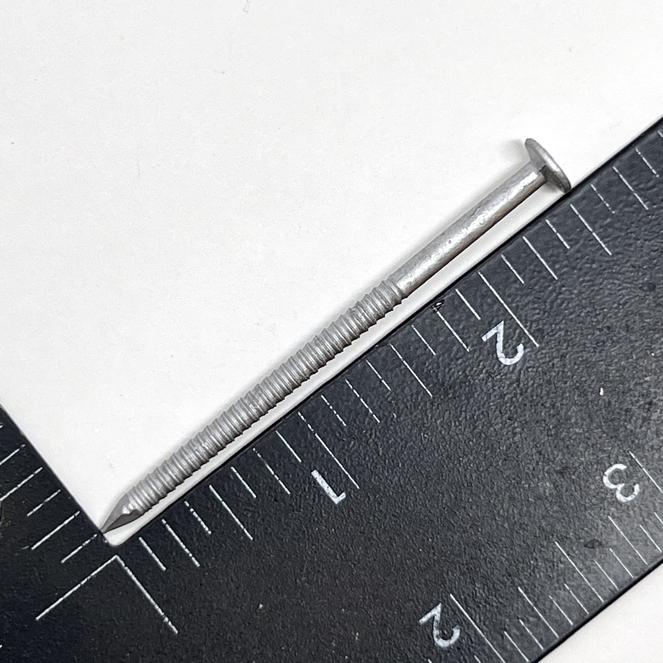 OHIY Huttig-Grip deck nails flat head sit flush against surfaces.