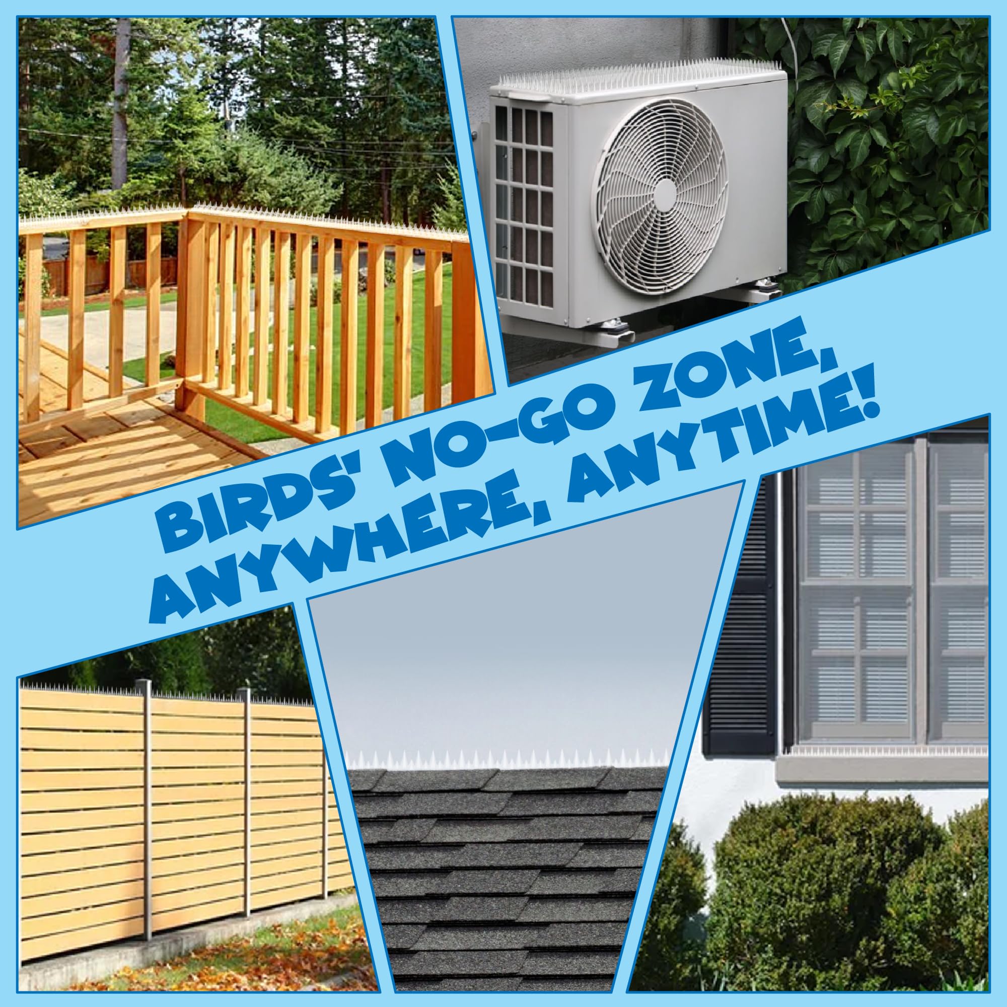 ohlela multi-purpose outdoor spikes deterring birds and small animals